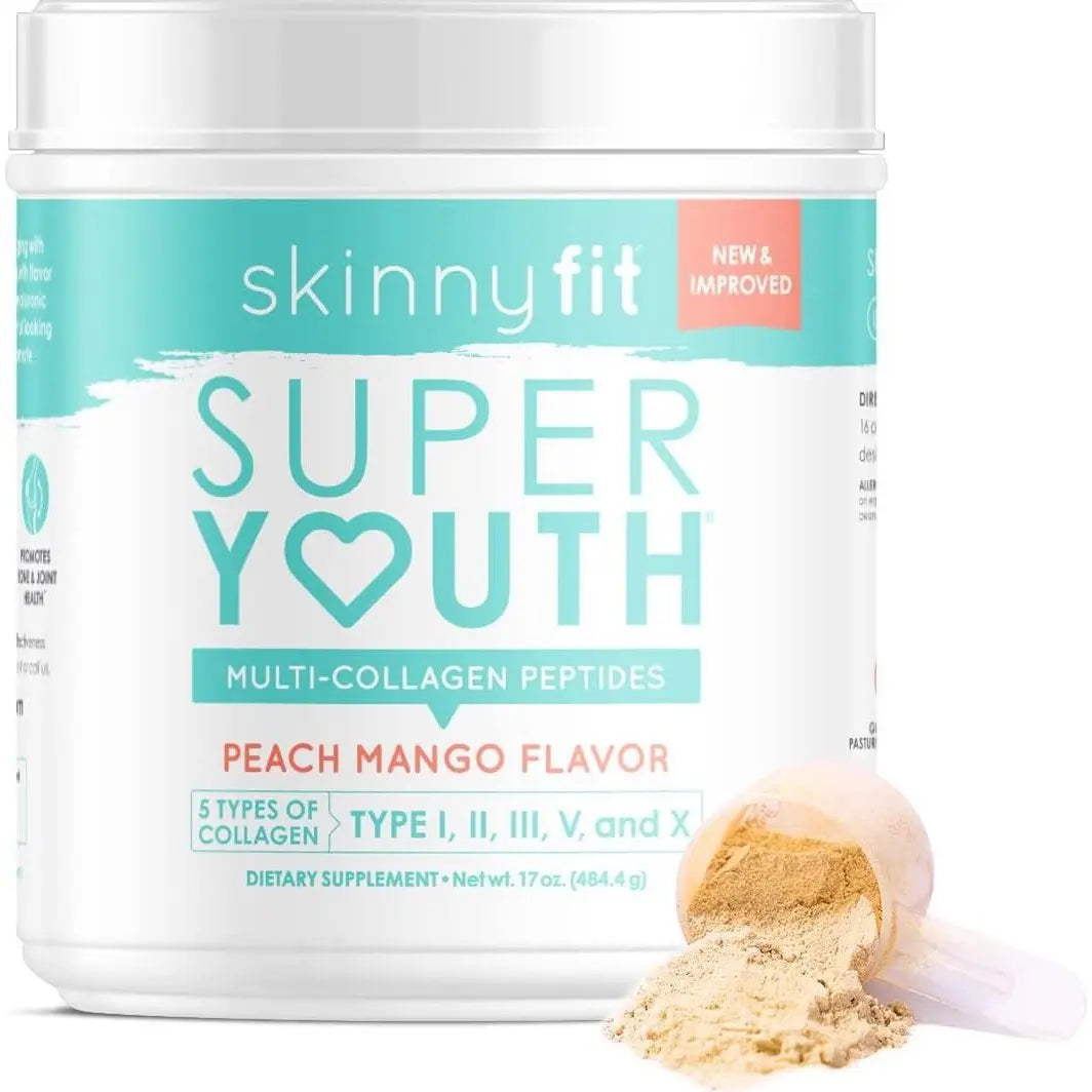 SkinnyFit Super Youth Multi-Collagen Peptides Peach Mango Flavor NEW Skinny Fit Skinnyfit