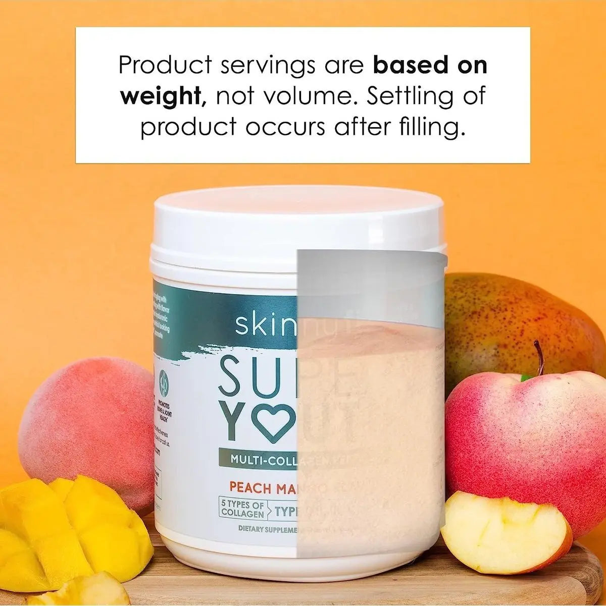 SkinnyFit Super Youth Multi-Collagen Peptides Peach Mango Flavor NEW Skinny Fit Skinnyfit