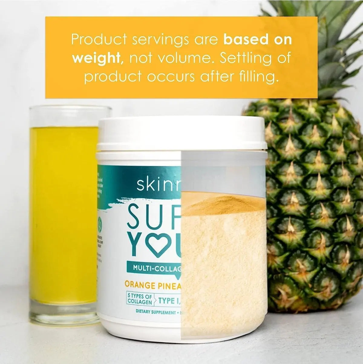 SkinnyFit Super Youth Multi-Collagen Peptides Orange Pineapple NEW Skinny Fit Skinnyfit