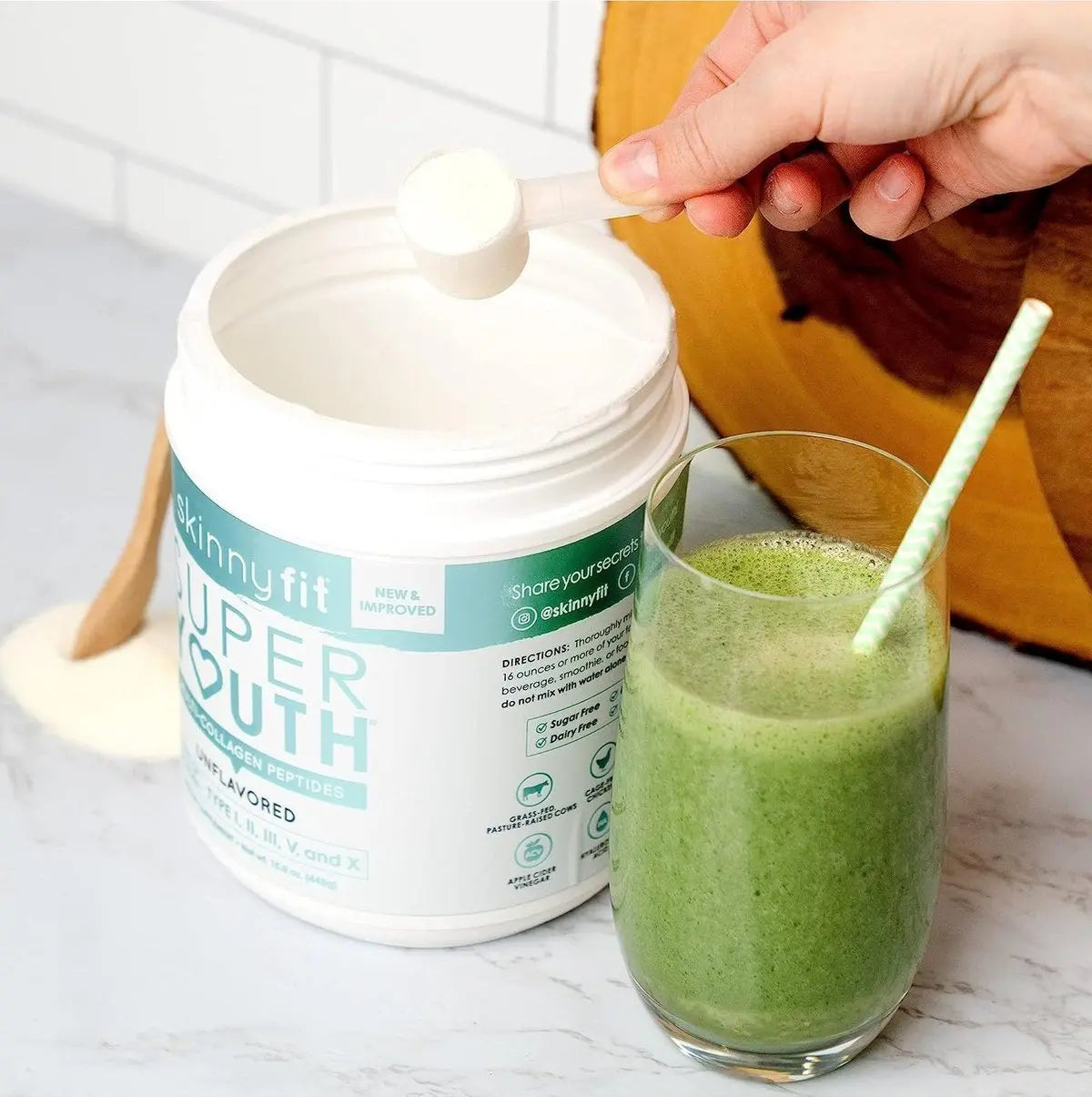 SkinnyFit Super Youth Plus Multi-Collagen Peptides Unflavored Collagen NEW Skinny Fit - Dance Express Shop