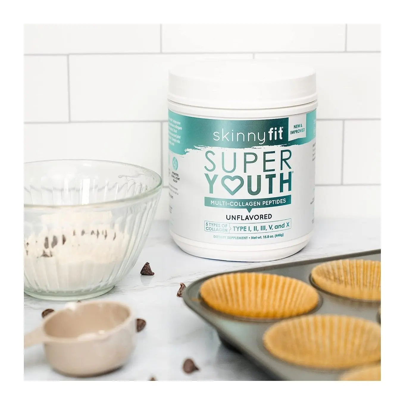 SkinnyFit Super Youth Plus Multi-Collagen Peptides Unflavored Collagen NEW Skinny Fit - Dance Express Shop