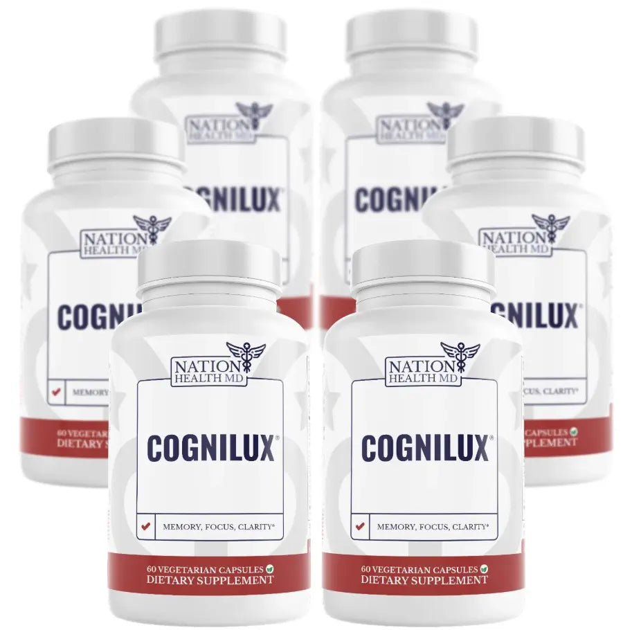 NATION HEALTH MD - COGNILUX, Brain Supplements for Memory and Focus with Niacin x6 -  Nation Health MD