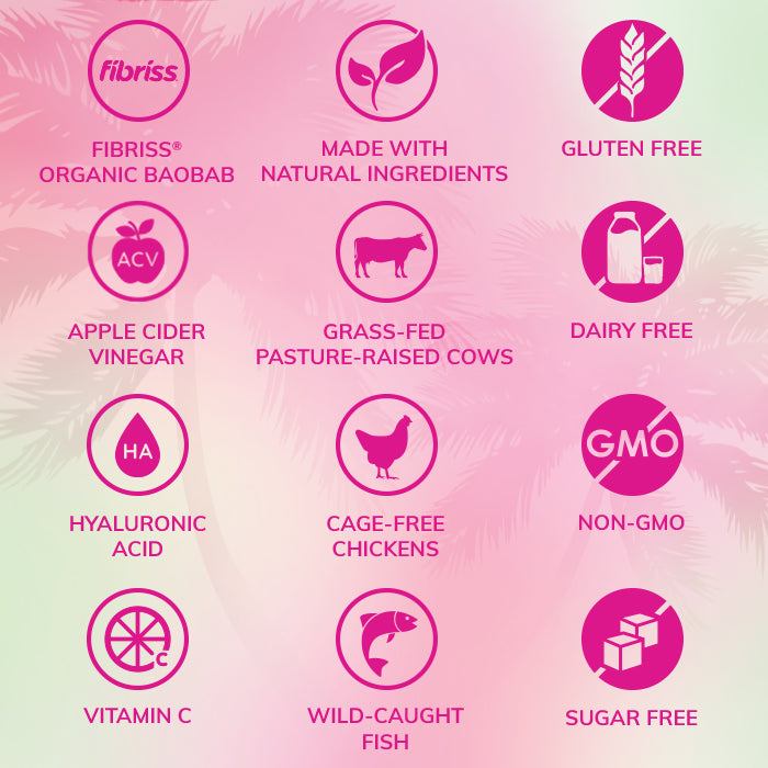 Skinnyfit - Super Youth Multi-Collagen Peptides + Organic Baobab and Probiotics - Strawberry Watermelon Flavor -  Skinnyfit